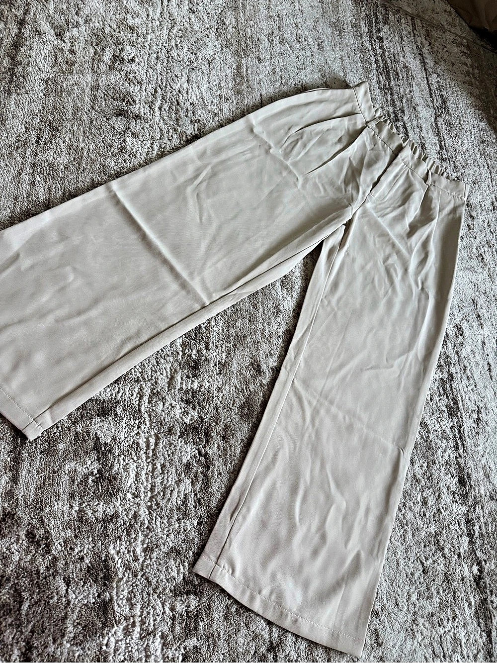 Cream White Wide Leg Pants Size L